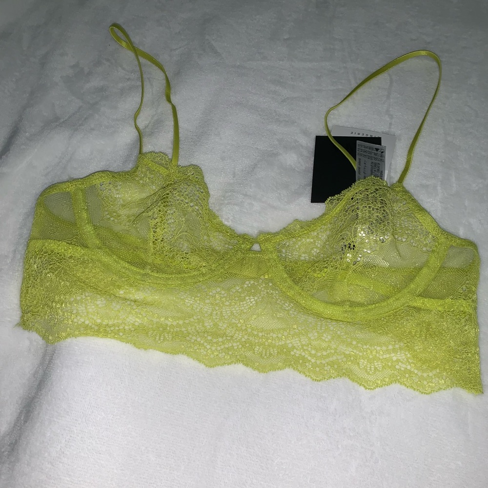 Zara Yellow Lace Bralette